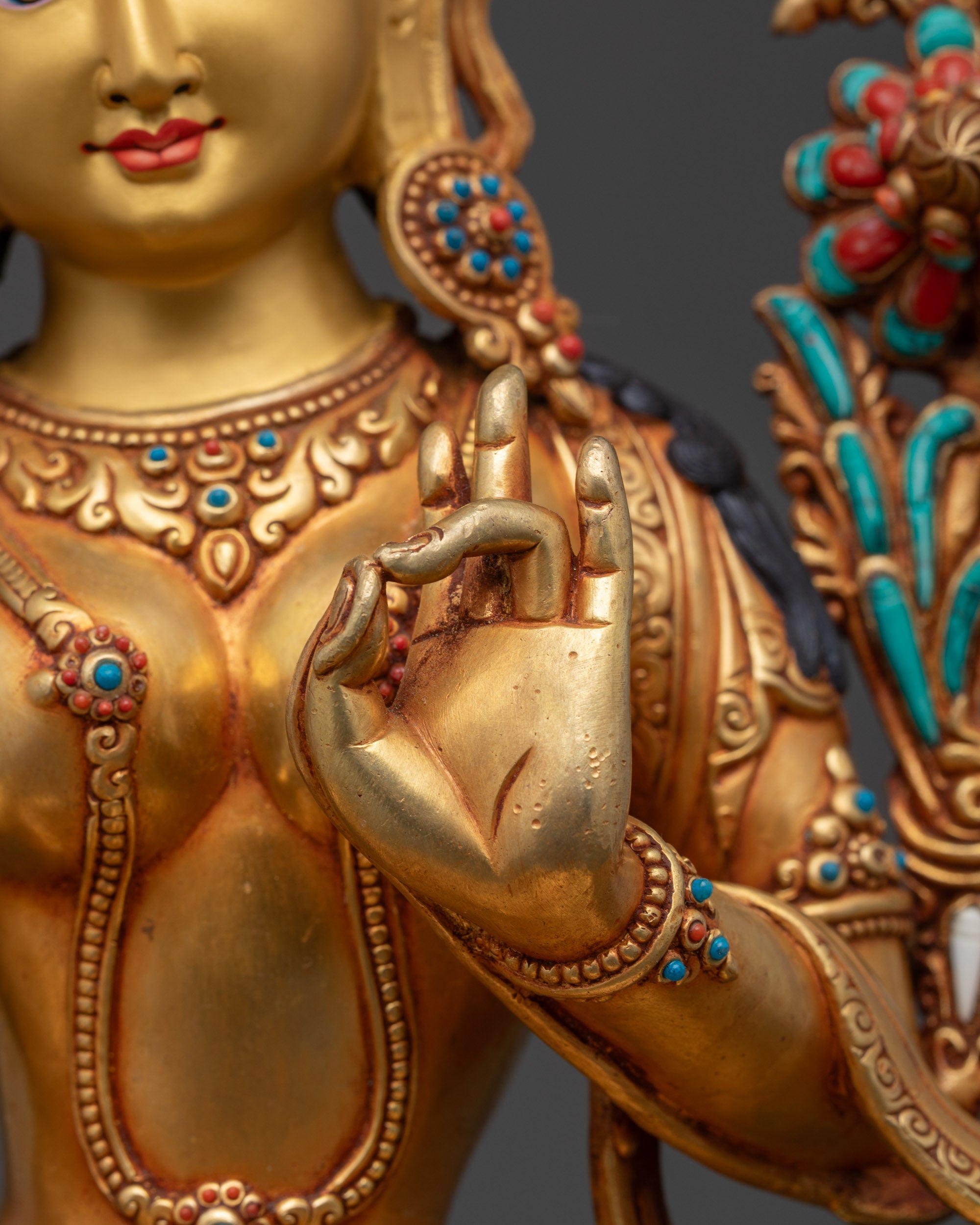 Authentic Green Tara Statue | Peaceful Buddhist Spiritual Decor & Gift