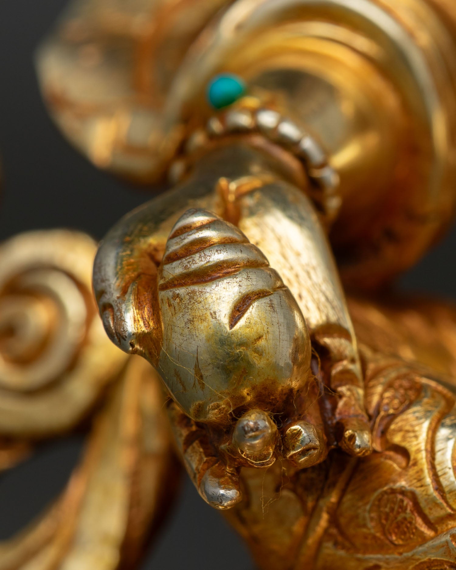 Gold Fire Gilded Dzambhala Statue | Symbol of Wealth and Abundance