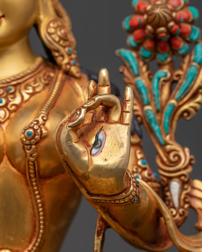 Longevity White Tara Sculpture | Ideal for Sadhana & Devotional Rituals