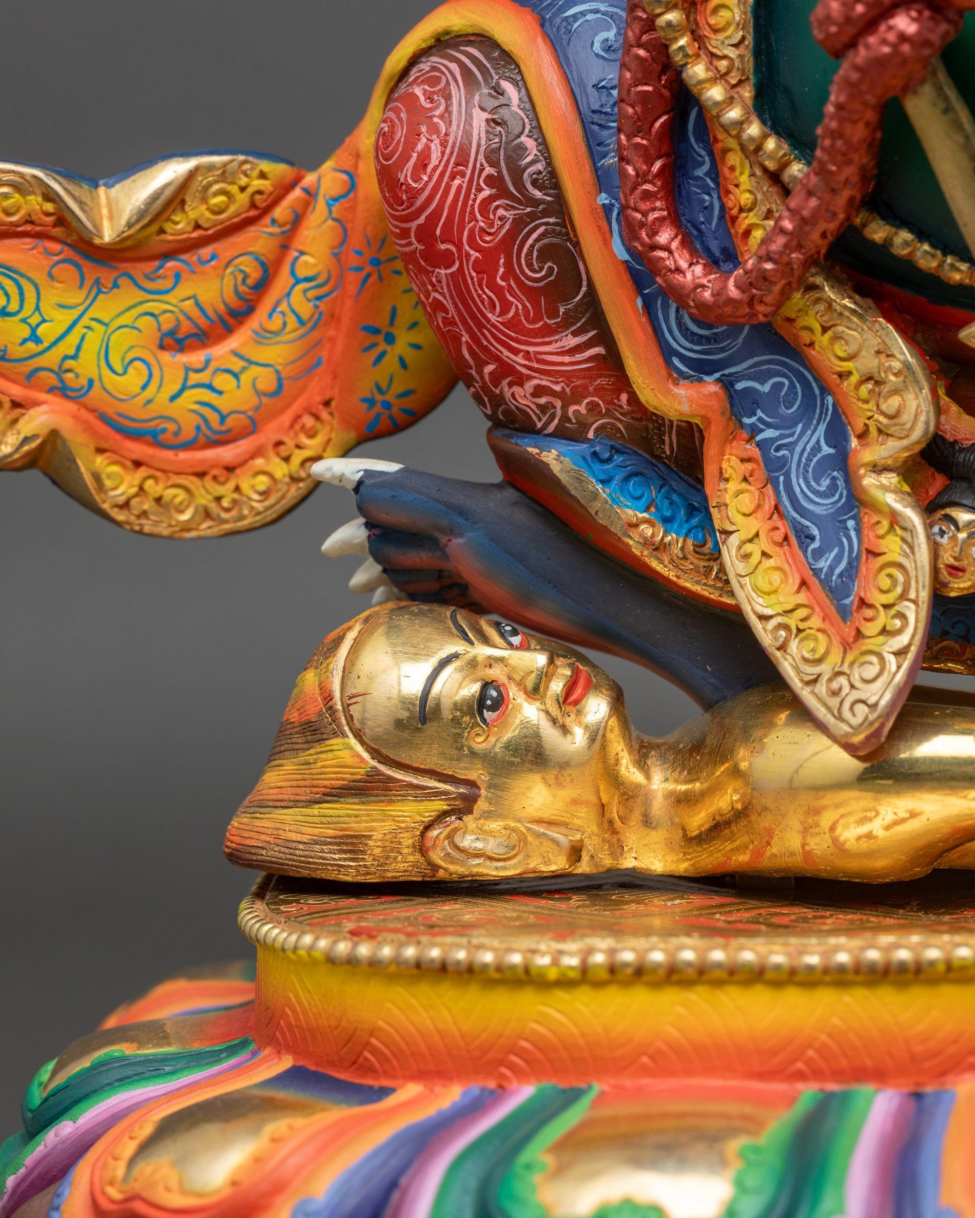 Wrathful Mahakala Bernagchen Statue | Fierce Protector Figurine