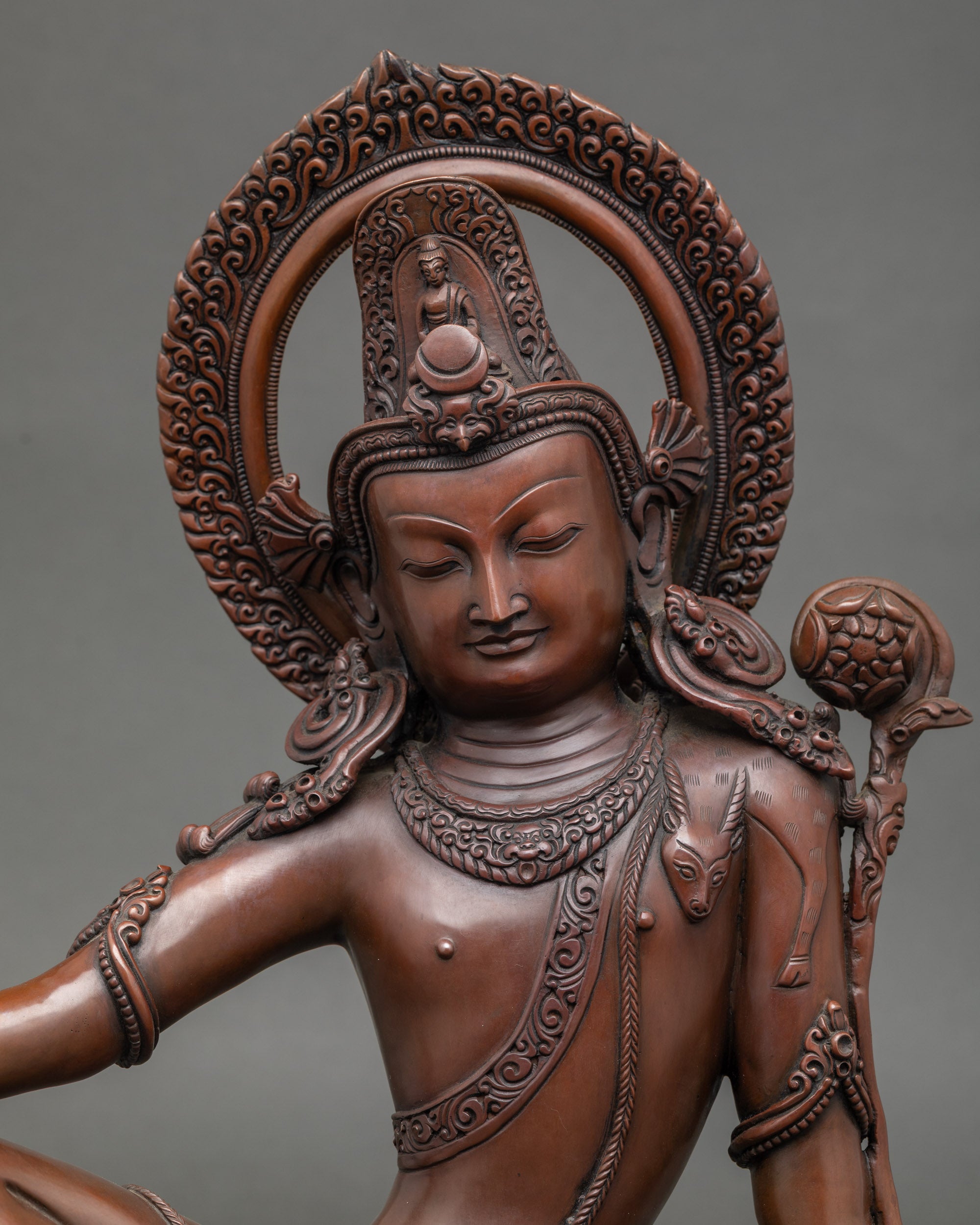 Handcrafted Two Arm Chenrezig Statue for Inner Peace