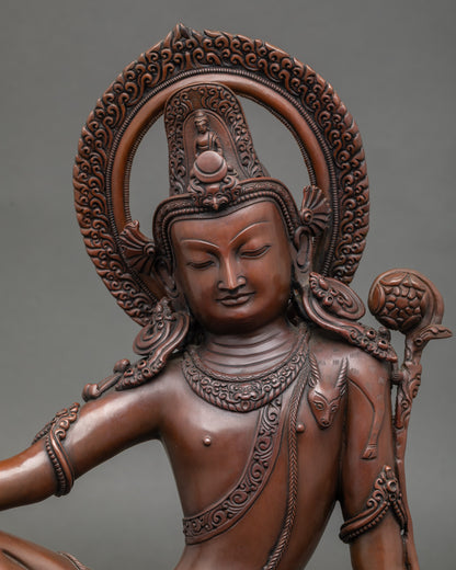 Handcrafted Two Arm Chenrezig Statue for Inner Peace