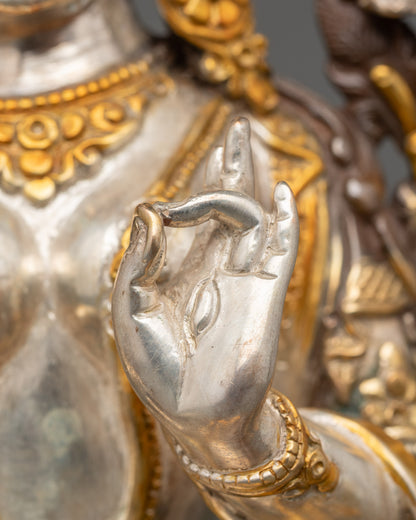 Handmade White Tara Statue - The Mother of All Buddhas