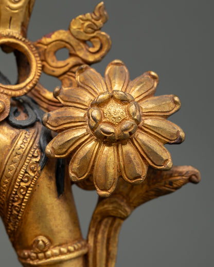 Standing White Tara Statue | Traditional Lost Wax Casting Art