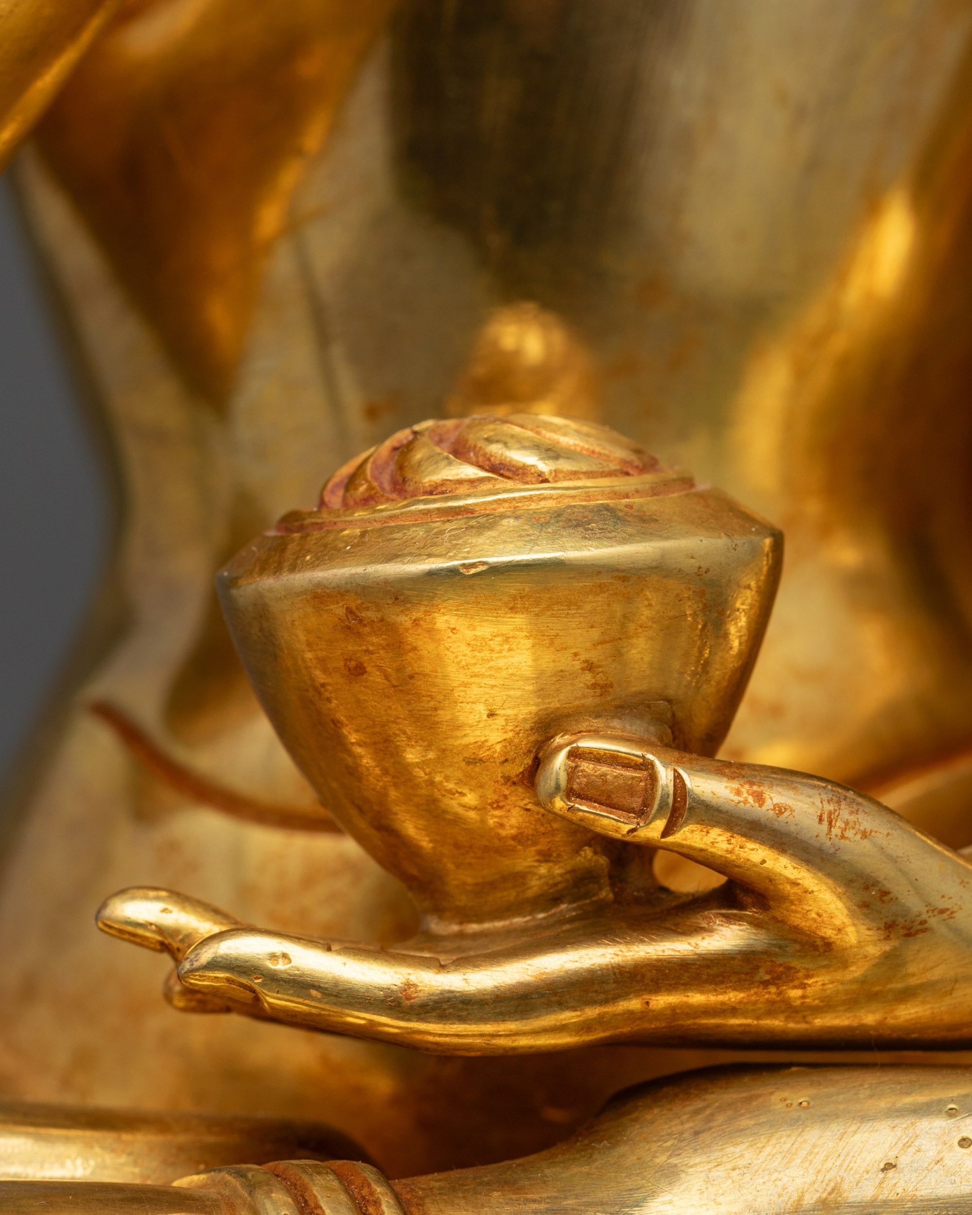 Amoghasiddhi Buddha Sculpture for Vajrayana Altar | Nepalese Statues