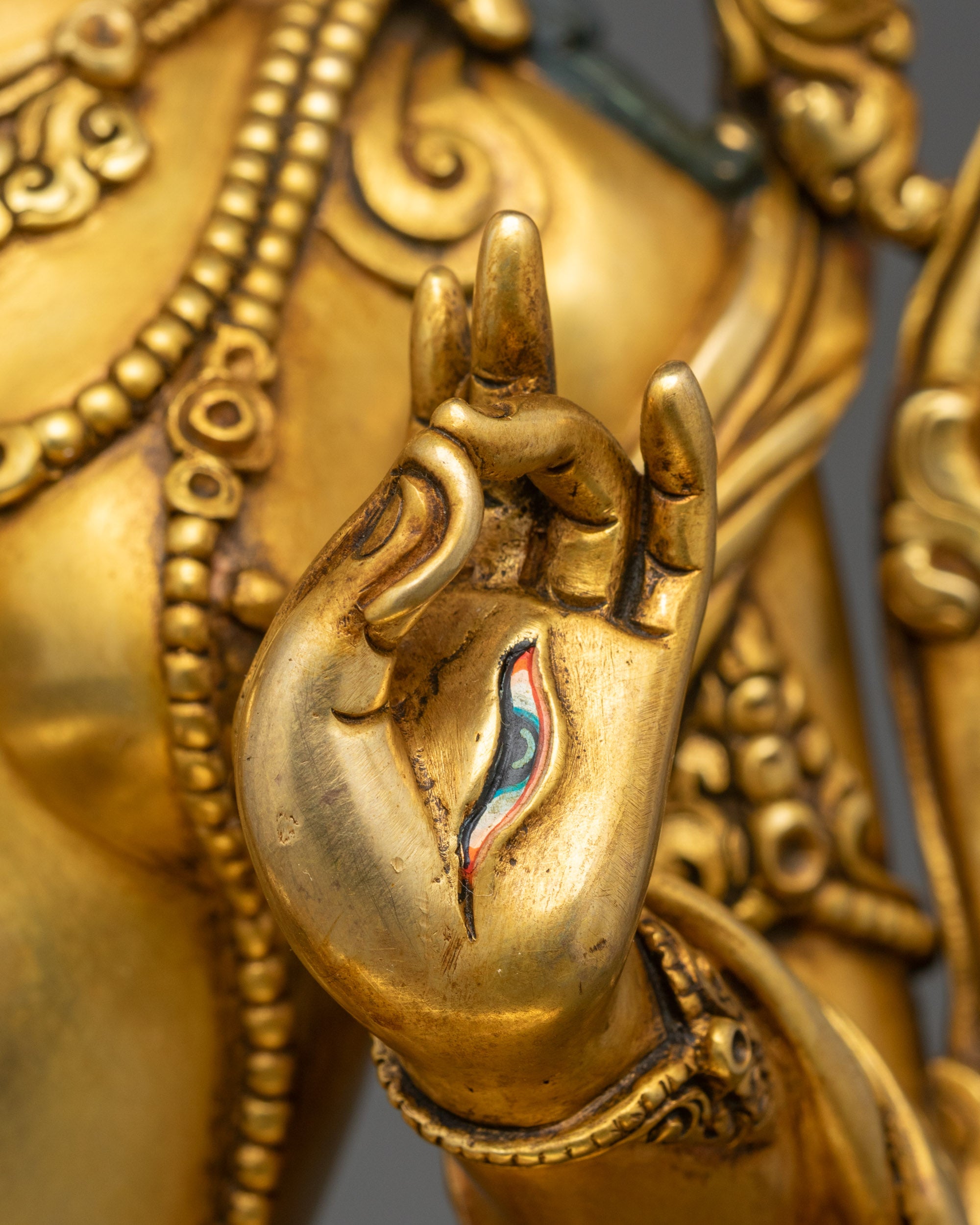 Sacred White Tara Sculpture | Timeless Tibetan Buddhist Artwork