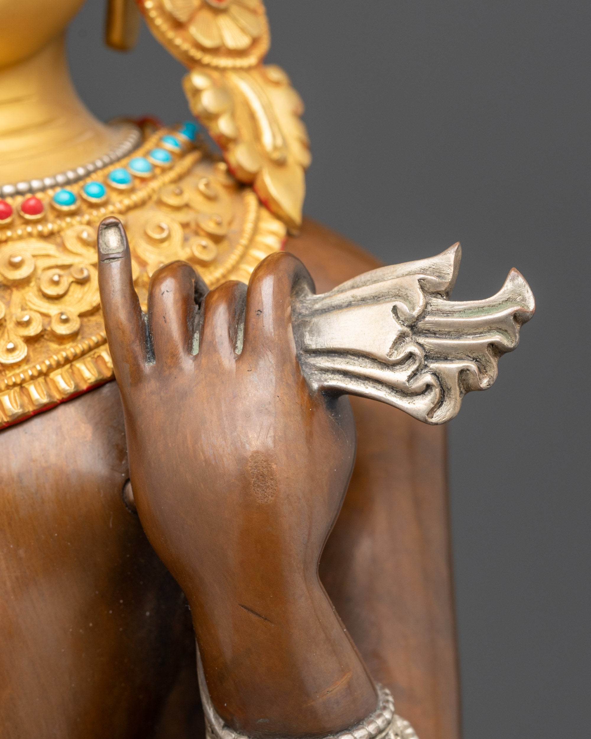 Oxidized Dipankara Buddha Statue | Ancient Enlightenment Sculpture