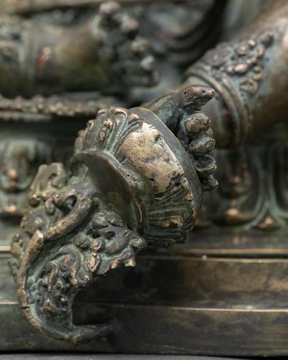 Antique Finished Vajradhara Statue | Handmade Bronze Sculpture