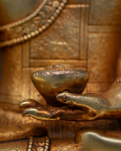 Shakyamuni Buddha Statue | Gold Gilded Nepalese Buddhist Art