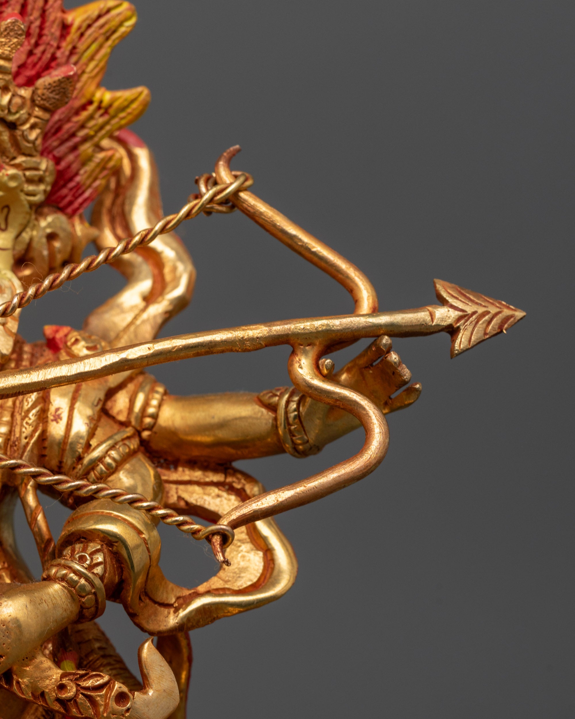 Hand-Carved Dakini Kurukulla Statue | Buddhist Goddess Sculpture