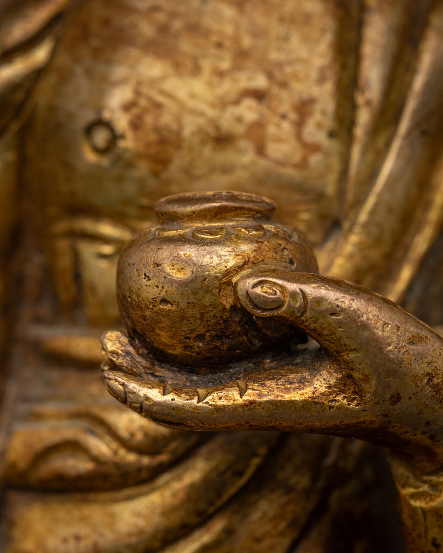 Standing Shakyamuni Buddha Statue | Nepalese Copper Sculpture