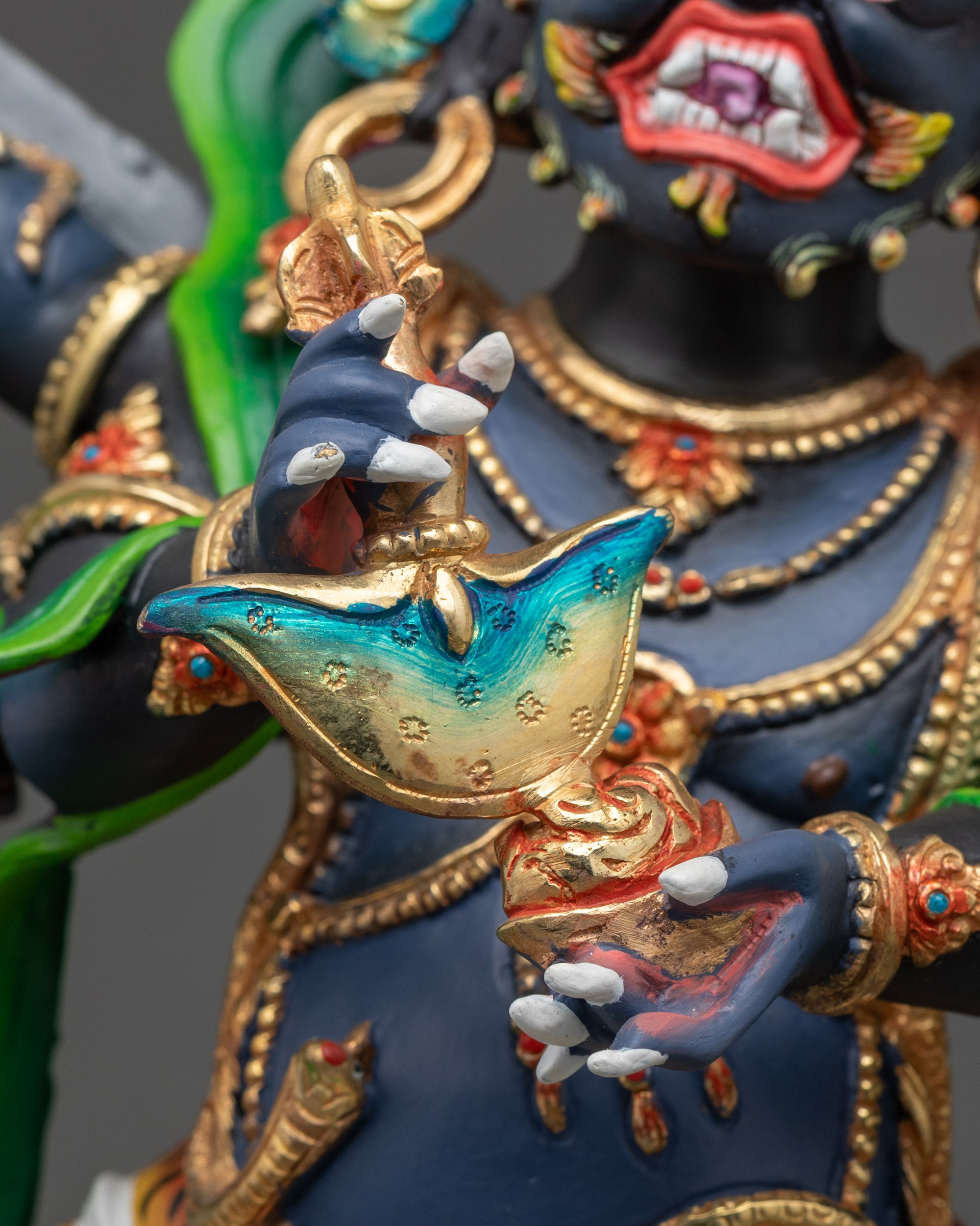 Six-armed Mahakala Sculpture | Tibetan Guardian of Wisdom and Strength
