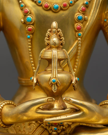 Invite Longevity with Premium Amitayus Statue | Nepalese Spiritual Art