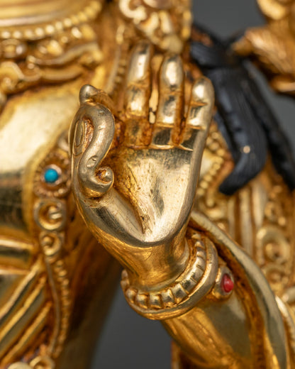 Manjushri Buddha Statue | Authentic Nepalese Copper Sculpture