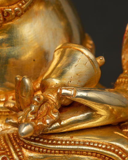 Copper Vajrasattva Statue | Gold-Gilded Deity for Meditation and Prayer
