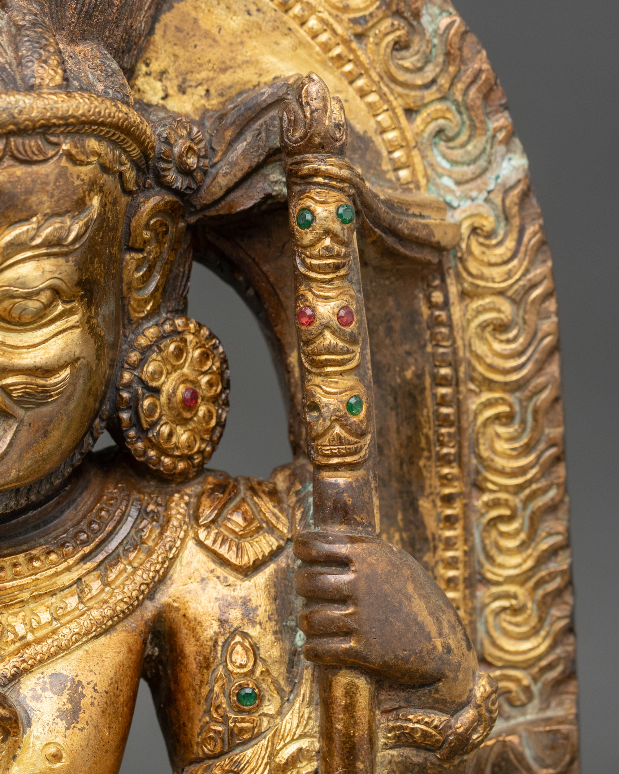 Four Armed Mahakala Statue | Antique Style Decor