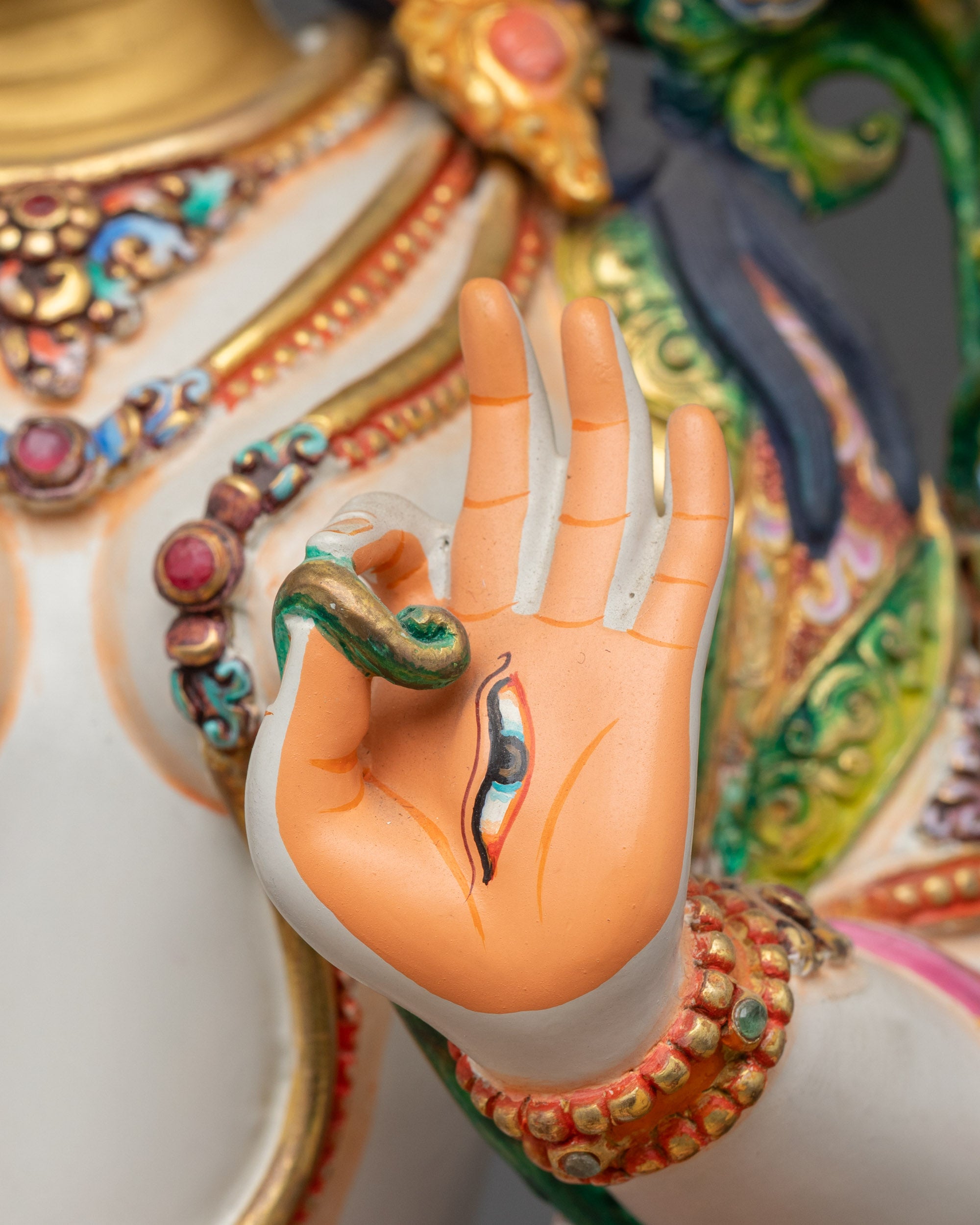 Tibetan White Sita Tara Statue | Buddhist Figurine for Sacred Spaces