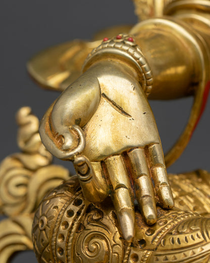 High-End Green Tara Statue | Traditional Nepalese Craftsmanship