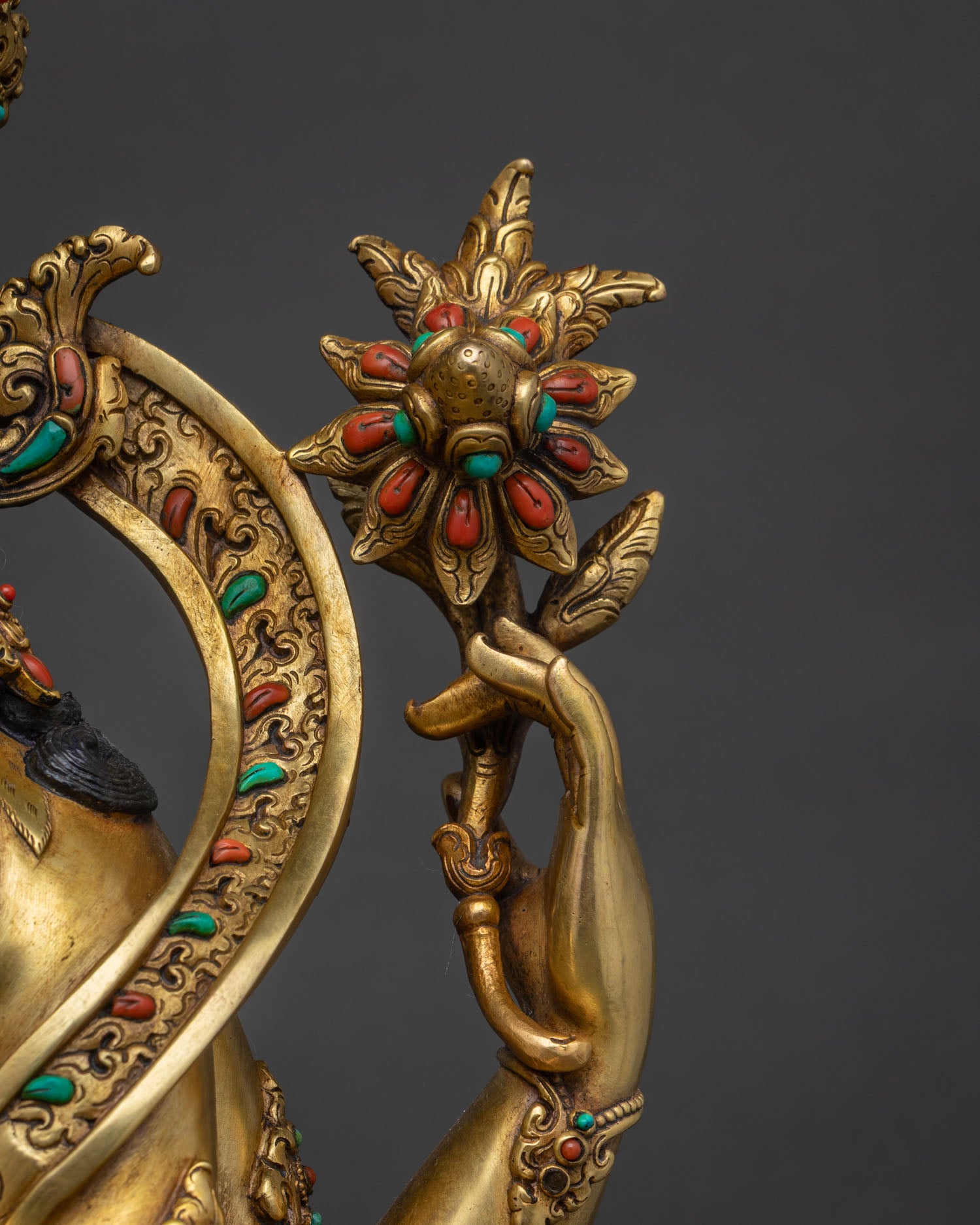 Chenrezig Statue | Traditionally Gold Fire-Gilded Copper Sculpture
