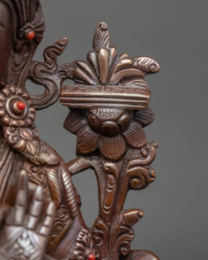 Handmade Nepalese Manjushri Statue – Symbol of Insight and Learning