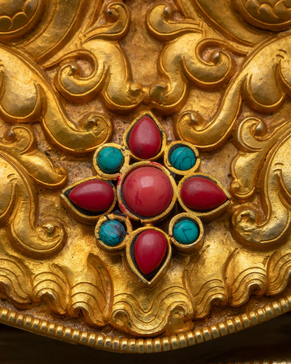 Green Tara with Throne