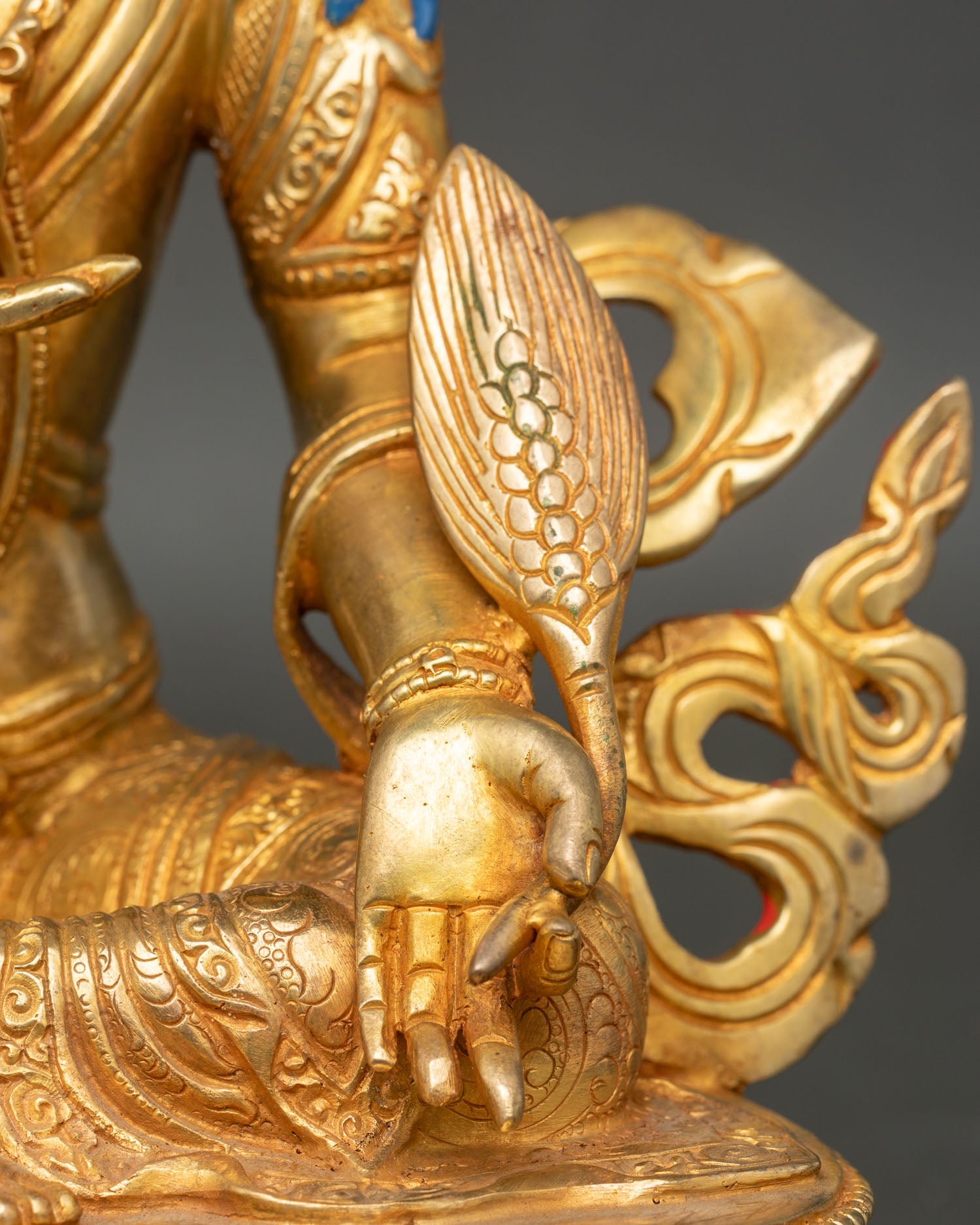 Kshitigarbha Statue | Traditional Nepalese Copper Art