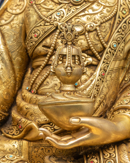Guru Rinpoche Statue from Nepal | Lost-Wax Casted Buddhist Artwork