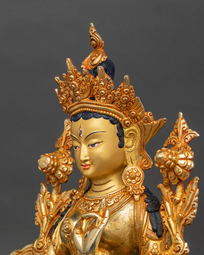 White Tara Statue for Meditation | Handcrafted Nepalese Buddhist Deity