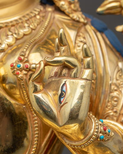 Healing White Tara Altar Statue | Sacred Nepalese Goddess Figurine