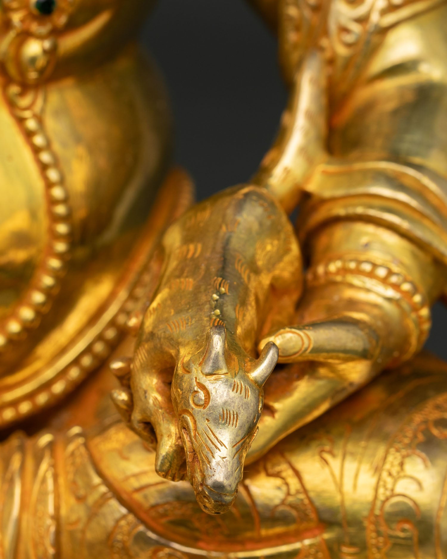 Buddhist Dzambhala Statue | Hand-Carved Lost-Wax Art