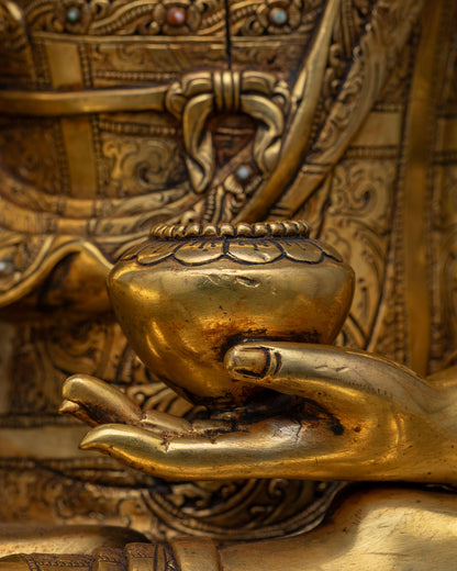 Shakyamuni Buddha Statue | Handcarved Copper Sculpture from Nepal