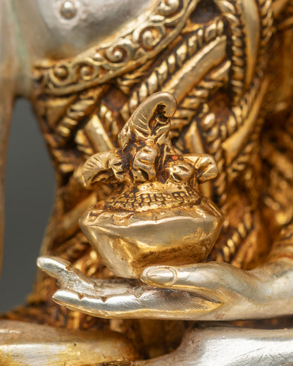 Medicine Buddha Statue – Handcrafted Tibetan Deity of Healing