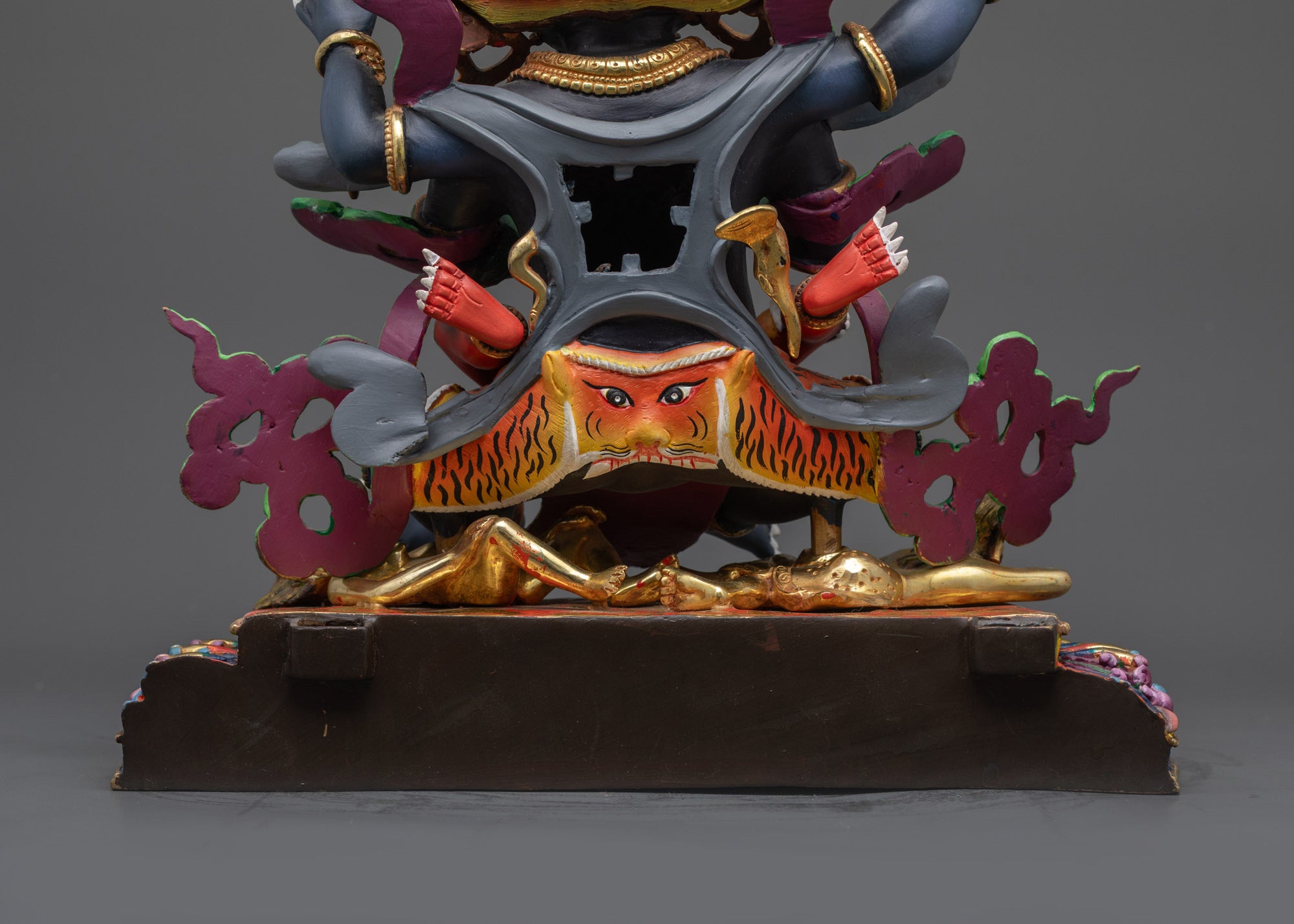 Tibetan Four-Armed Mahakala Statue | Authentic Nepalese Buddhist Art