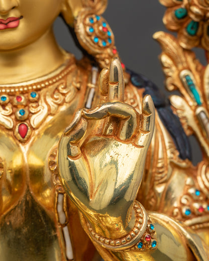 Green Tara Sculpture | Swift Liberator from Fear & Suffering