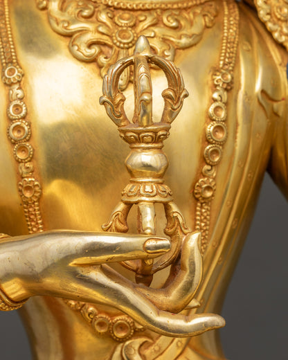 Vajrasattva Sculpture | Handcrafted Nepalese Meditation Icon