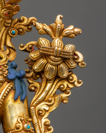 Vadisimha Manjushri Statue | Lion’s Roar Manjushri Buddhist Figurine