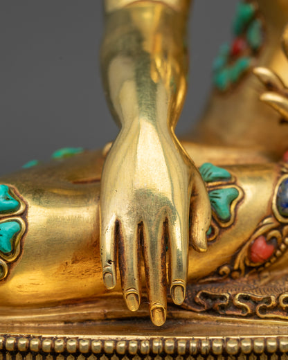 Shakyamuni Buddha Statue from Nepal | Peaceful Meditation Sculpture