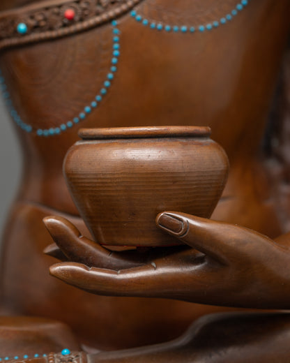 Shakyamuni Buddha Statue- 18” Tibetan Copper Meditation Sculpture