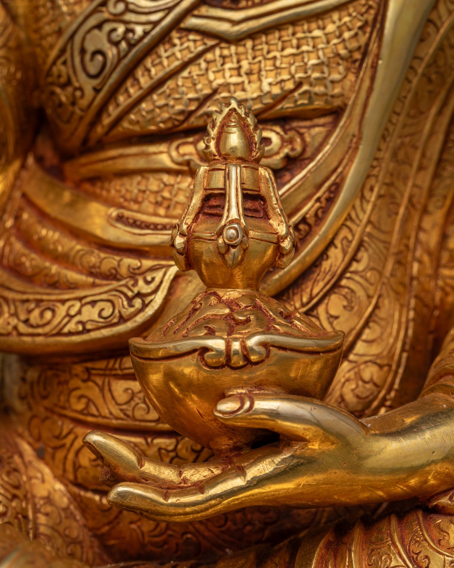 Premium Guru Rinpoche Statue | Enlightened Tibetan Master