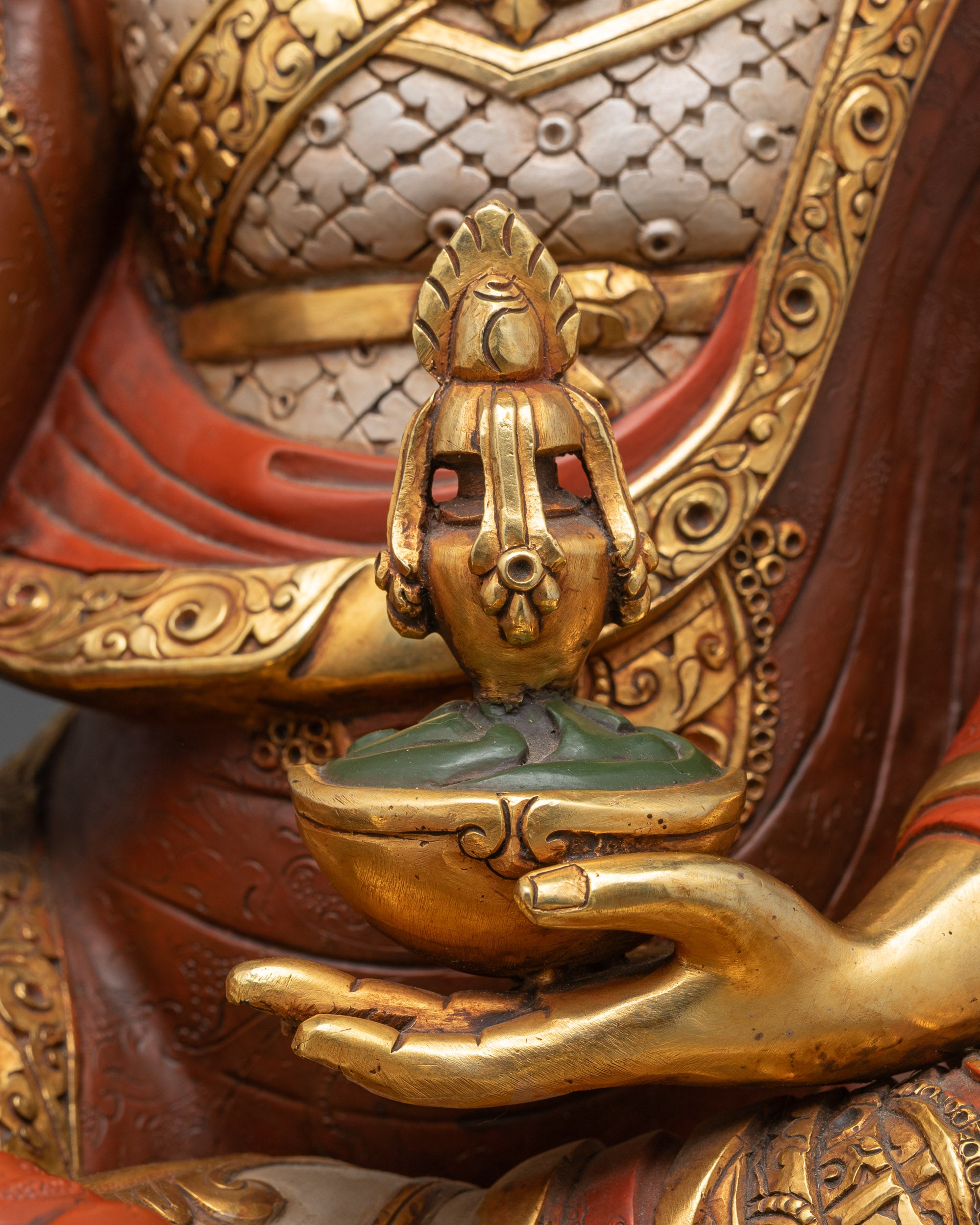 Masterpiece Guru Padmasambhava Sculpture | Spiritual Practice & Altar