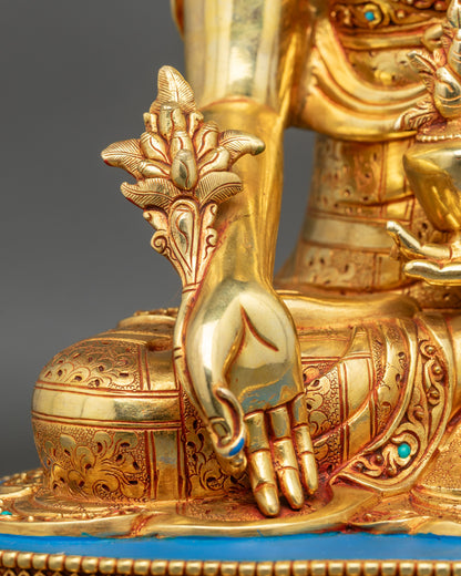 Handmade Statue of Medicine Buddha | Invite Calm & Positive Energy