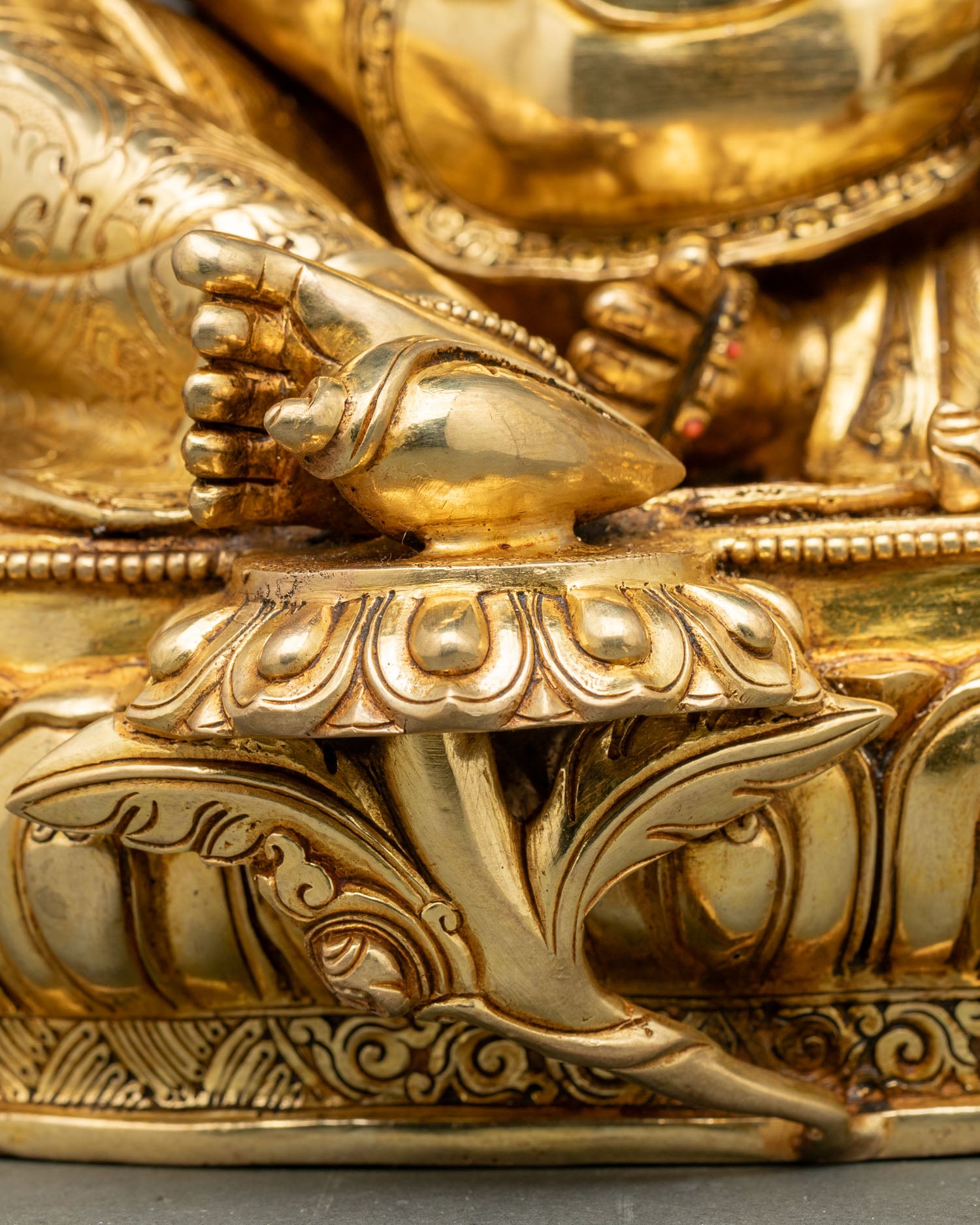 Red Dzambhala Statue | Powerful Buddhist Wealth Deity