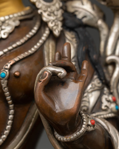 Green Tara Statue - Traditional Nepalese Sacred Artwork