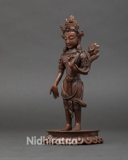Oxidized Padmapani Statue – Nepalese Deity for Spiritual Practice
