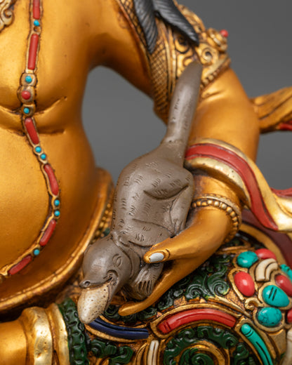 Dzambhala Sculpture | Spiritual Nepalese Copper Statue for Blessings