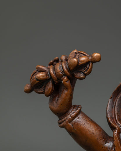 Oxidized Vajrapani Statue | Symbol of Enlightment