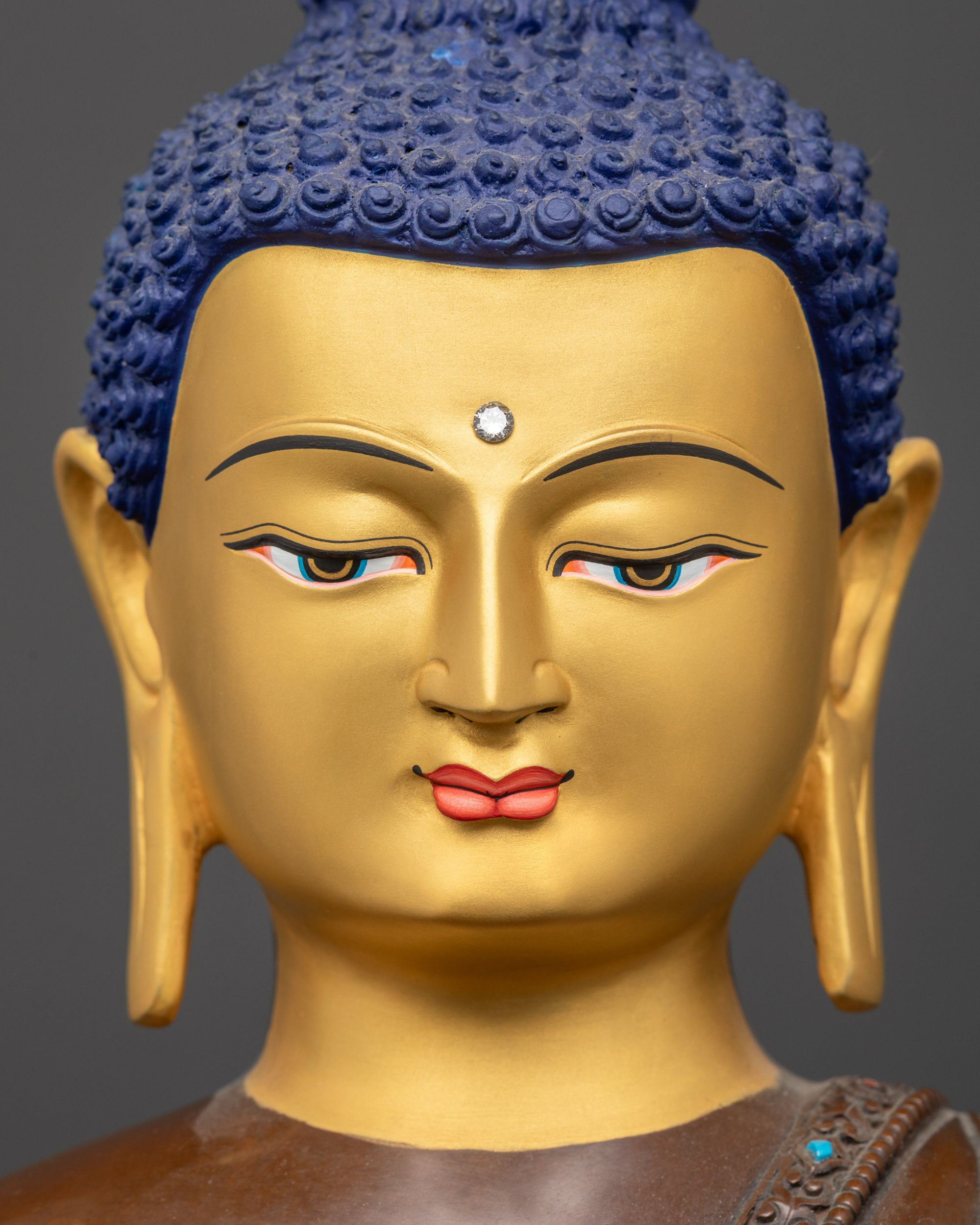 Seated Vairocana Buddha – Handmade Tibetan Buddhist Altar Statue