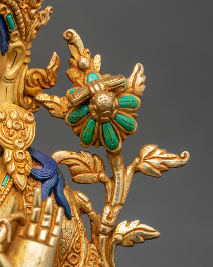 Tibetan Goddess Manjushri Sculpture - The Lord of Divine Knowledge