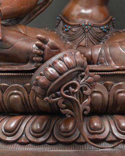 Grand Green Tara Statue | Oxidized Copper Buddhist Sculpture