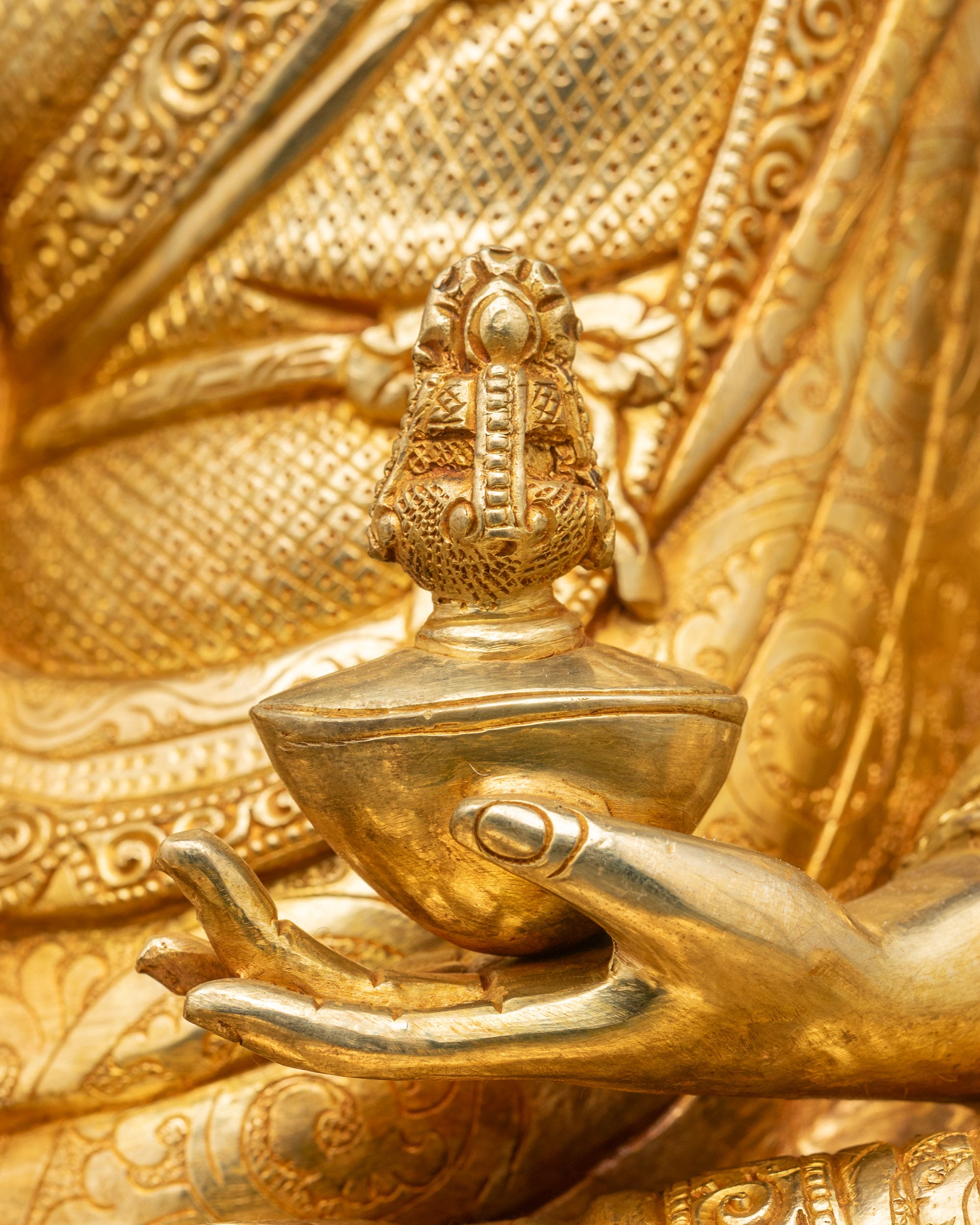 Padmasambhava Guru Rinpoche Meditation Statue | Himalayan Copper Sculpture